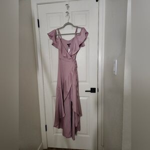 Elegant Mauve Wrap Dress